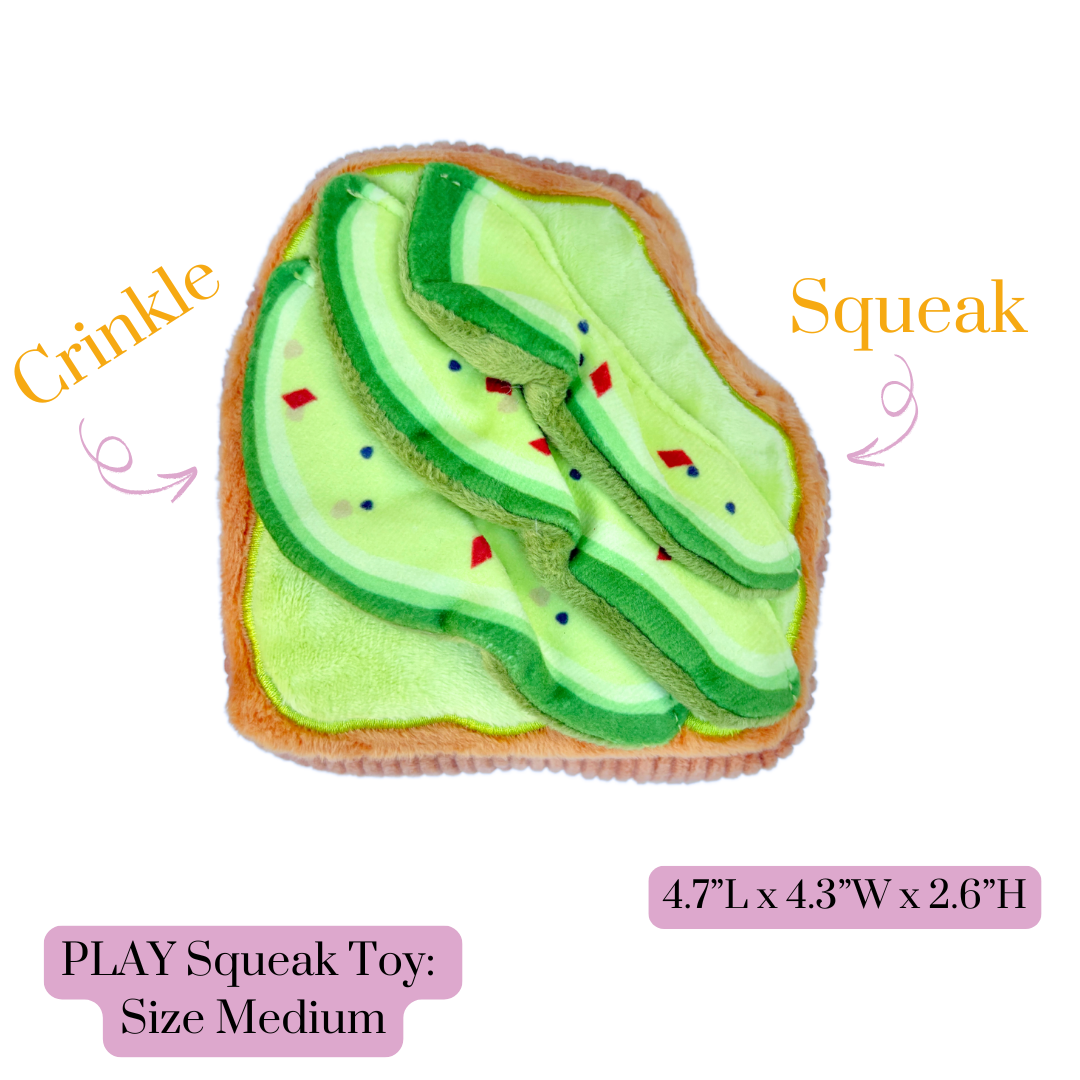 Avocado Toast Dog Toy